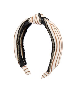 Lacey Stripe Frill Edge Knot Headband £19.5