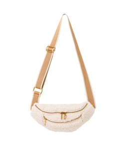 Lexi Cream & Camel Brown Shearling Belt Bag £52