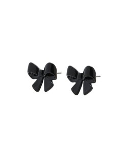 Lotta Black Enamel Bow Stud Earrings £14.50