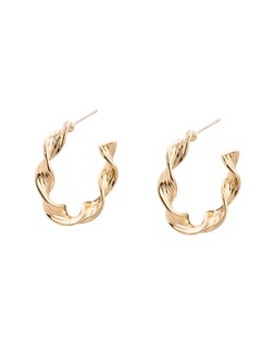 Melrose Twisted Gold Tone Hoop Earrings £18