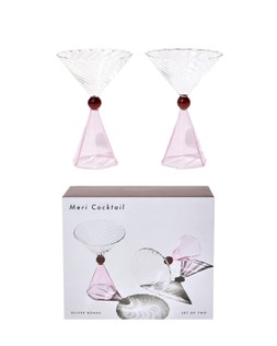 Meri Pink Cocktail Glasses Set of Two £24.50
