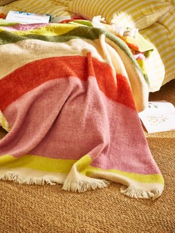 Multicoloured Stripe Cosy Throw £45 (close-up)