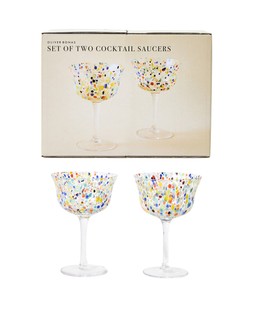 Oliver Bonas Azul Spot Cocktail Saucers S2 £24.50