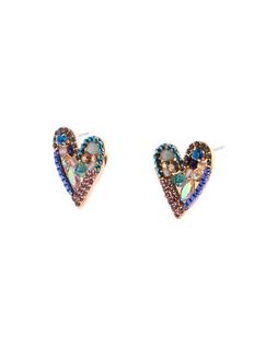Oliver Bonas Becca Stone Cluster Heart Stud Earrings £14