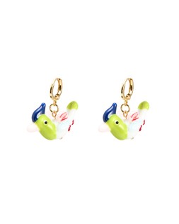 Oliver Bonas Bette Ceramic Bird Charm Drop Huggies £18