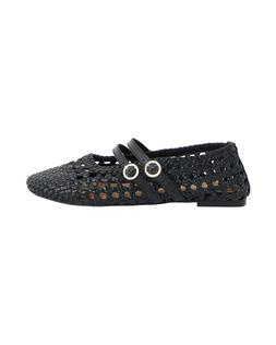 Oliver Bonas Black Woven Leather Mary Jane £75