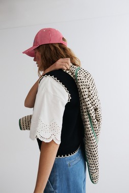 Oliver Bonas Blanket Stitch Detail Waistcoat £55 - Oliver Bonas Ecru Spot Quilted Jacket £110 - Oliver Bonas Chambray Basque Trouser £70 - Oliver Bonas Red Pinstripe Cap £28 (11)