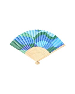 Oliver Bonas Blue Abstract Wave Printed Fan £8.50