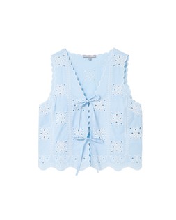 Oliver Bonas Blue Embroidered Waistcoat £60
