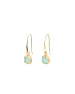 Oliver Bonas Briar Aqua Stone Square Drop Earrings £45