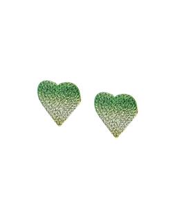 Oliver Bonas Chappell Ombre Green Heart Stone Detail Stud Earrings £19.50