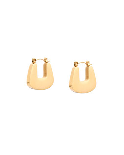 Oliver Bonas Charlotte Square Shape Stainless Steel Hoops £26