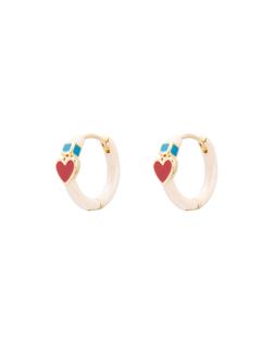 Oliver Bonas Ciana Mini Heart Enamel Huggies £14
