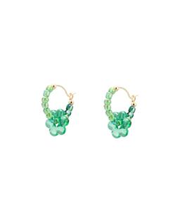 Oliver Bonas Clary Beaded Flower Pendant Wire Hoops £14