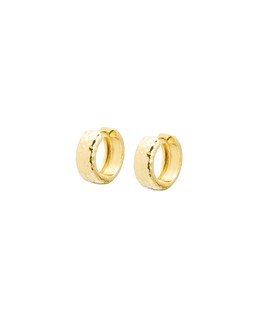 Oliver Bonas Dana Hammered Gold Plated Clicker Hoop Earrings £42