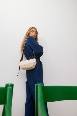 Oliver Bonas Denim Tuck Shoulder Zip Through Jumpsuit £90 - Oliver Bonas Ava Gathered Med Belt Bag £48 (2)