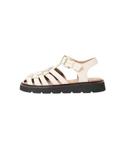 Oliver Bonas Ecru Leather Weave Fisherman Sandal £70