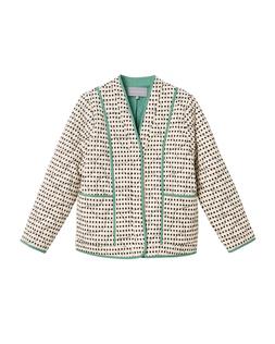 Oliver Bonas Ecru Spot Quilted Jacket £110