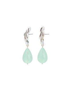 Oliver Bonas Emilia Green Bead Drop Stud Earrings £18