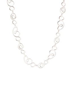 Oliver Bonas Enza Continuous Squiggle Silver Tone Collar Necklace £28