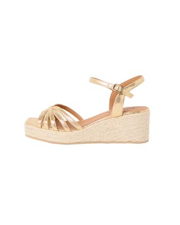 Oliver Bonas Esska Wafa Gold Metallic Wedge Sandal £155