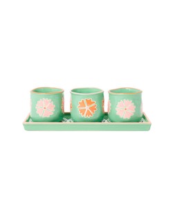 Oliver Bonas Floral Mini Plant Pot S3 £32.50