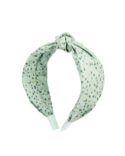 Oliver Bonas Gigi Green Animal Print Knot Headband £19.50