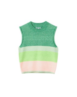 Oliver Bonas Green And Pink Textured Stripe Tank £50