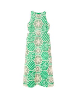 Oliver Bonas Green Cut Out Midi Dress £150