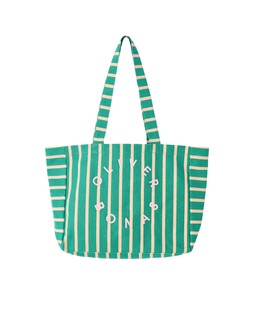 Oliver Bonas Green Stripe Fabric Shopper £22