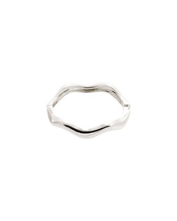 Oliver Bonas Leighton Twisted Shiny Silver Tone Bangle £22