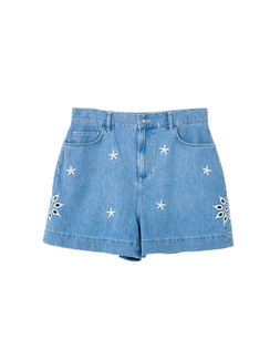 Oliver Bonas Light Chambray Embroidered Short £60