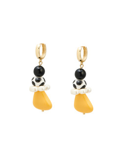 Oliver Bonas Majda Spot Detail & Bead Drop Huggies £19.50