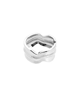 Oliver Bonas Marta Hammered Metal Wave Silver Tone Bangle £28