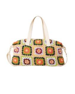 Oliver Bonas Mika Squares Crochet Weekend Bag £60