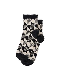 Oliver Bonas Monochrome Heart Glitter Sock £8.50