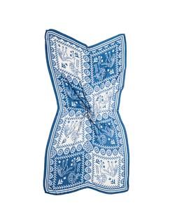 Oliver Bonas Navy White Horse Tile Print Scarf £29.50