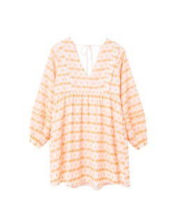 Oliver Bonas Neon Embroidered Seersucker Mini Dress £80
