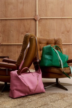 Oliver Bonas Olivia Slouch Dusty Pink & Golf Green Weekend Bags £70 (3)