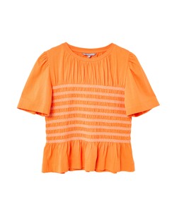 Oliver Bonas Orange Smocking Detail Top £40