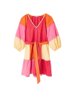Oliver Bonas Pink Multi Patchwork Mini Dress £75