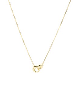 Oliver Bonas Sade Hammered Double Loop Gold Plated Pendant Necklace £58
