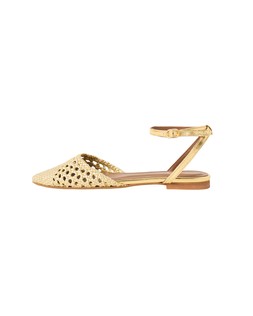Oliver Bonas Senara 10 Hand Braided Gold Sandals £270