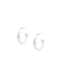 Oliver Bonas Talia Molten Shell Textured Silver Plated Hoop Earrings £45