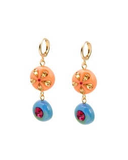 Oliver Bonas Trina Multi Stone Inlay Drop Huggies £18