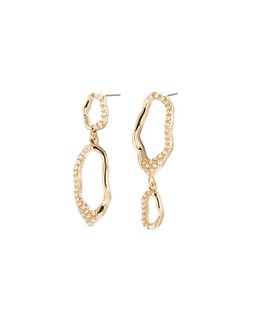Oliver Bonas Vianne Organic Shape Faux Pearl Detail Loop Drop Earrings £19.50