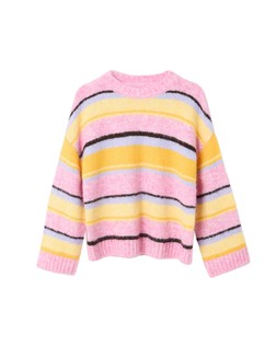 Oliver Bonas Yellow and Pink Fluffy Stripe Jumper £60