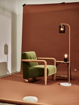 Pambo Green Velvet Lounge Chair