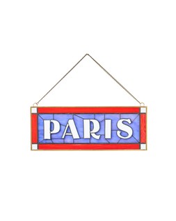 Red & Blue Paris Stained Glass Wall Art £35