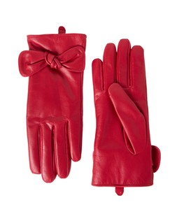 Red Bow Leather Gloves £49.50